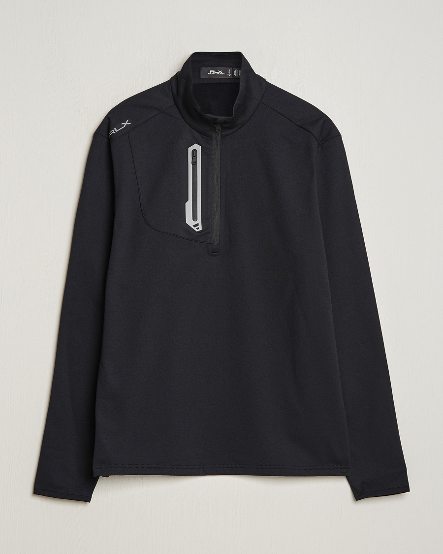 Herren | Pullover | RLX Ralph Lauren | Luxury Jersey Half Zip Polo Black