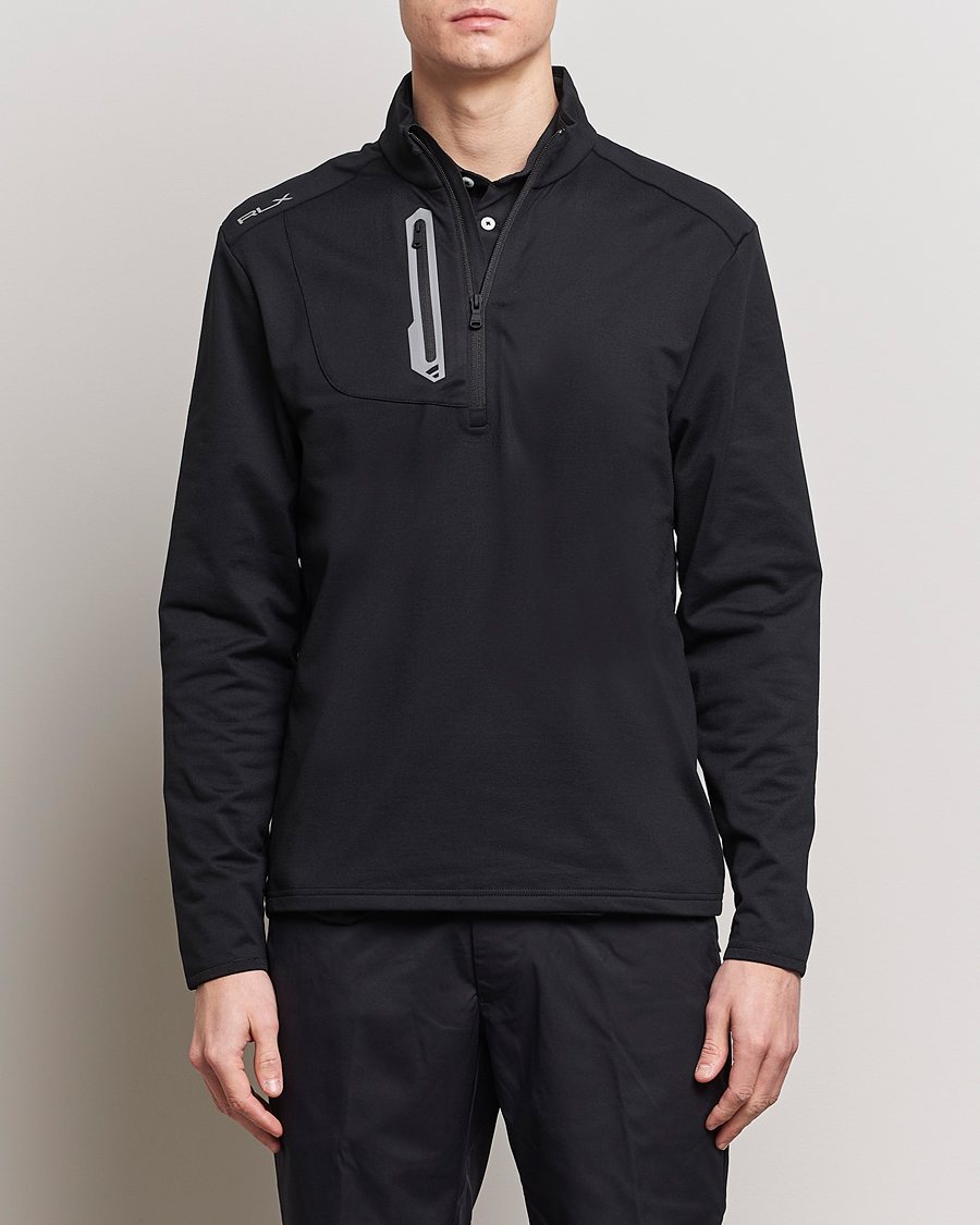 Herren | Kleidung | RLX Ralph Lauren | Luxury Jersey Half Zip Polo Black