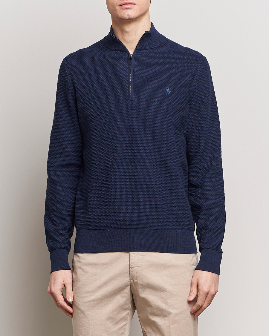 Herren | Pullover | Polo Ralph Lauren Golf | Cotton Jersey Half Zip Refined Navy