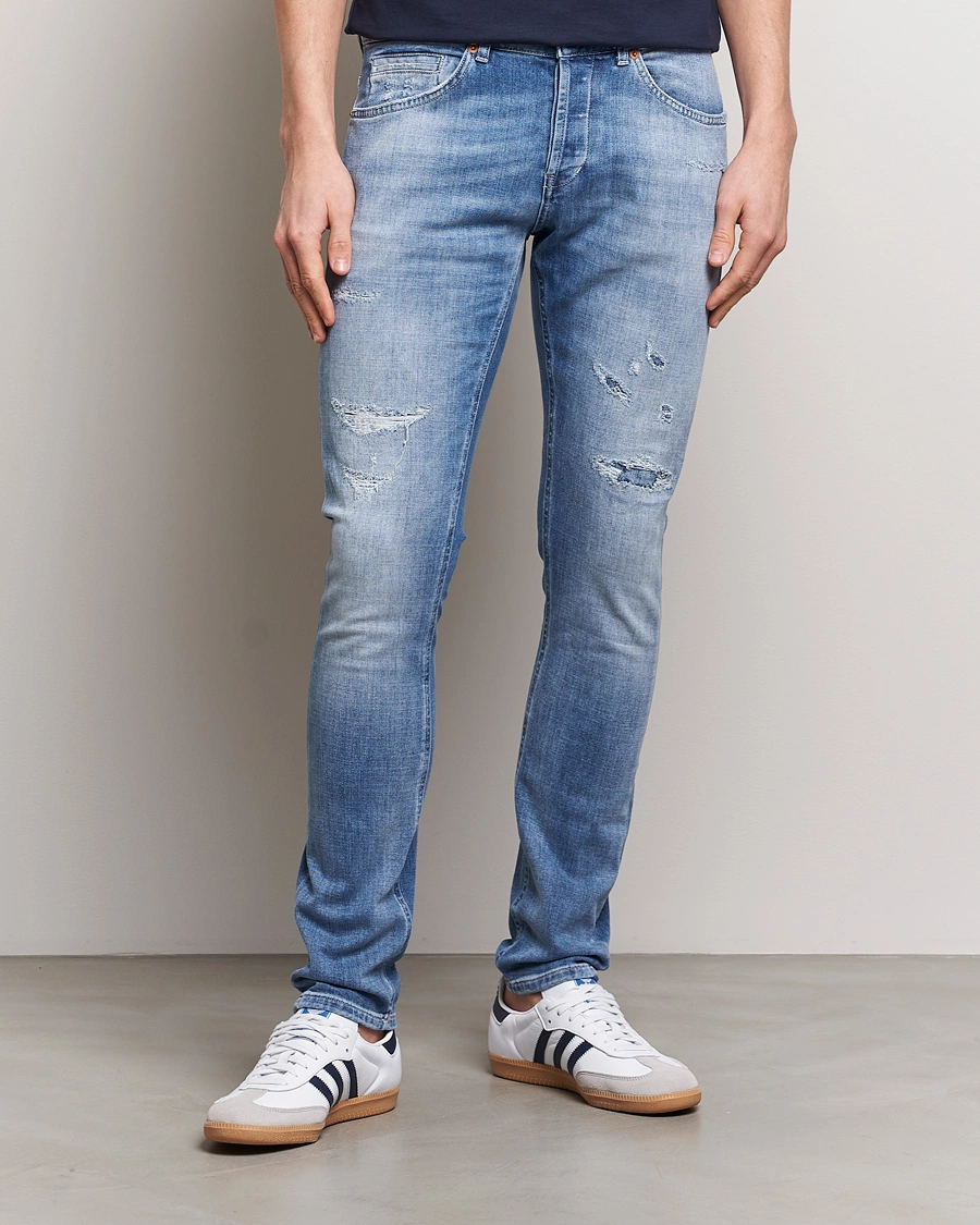 Herren | Jeans | Dondup | George Distressed Jeans Light Blue