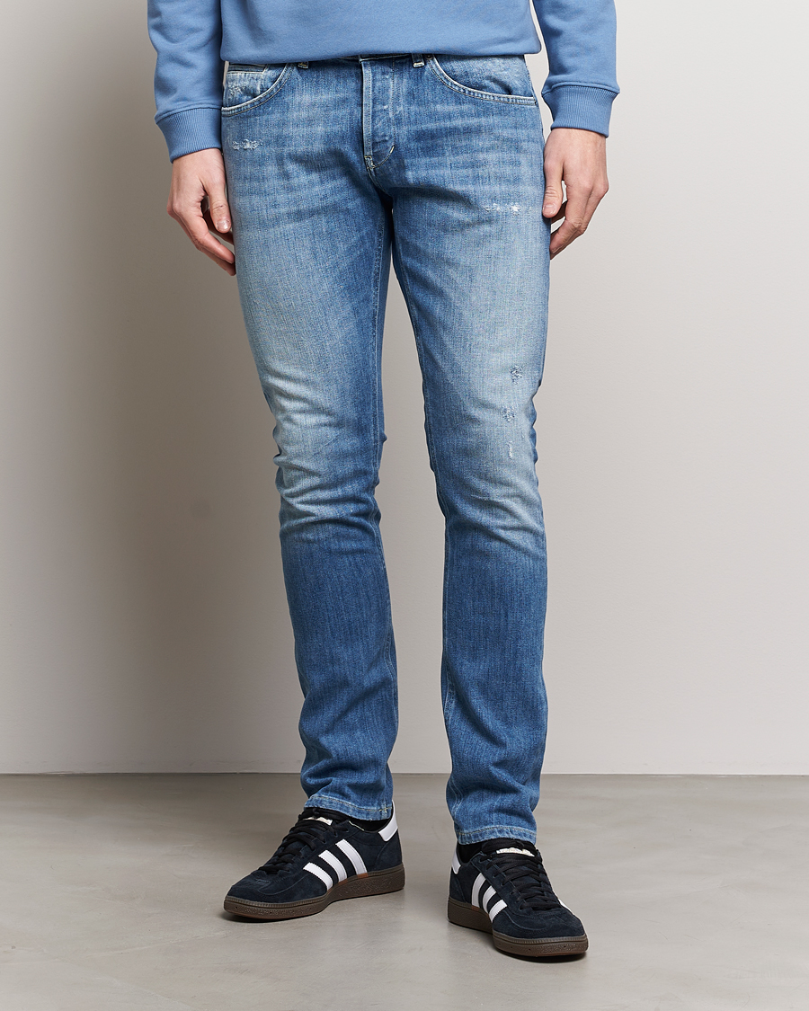Herren |  | Dondup | George Distressed Jeans Light Blue
