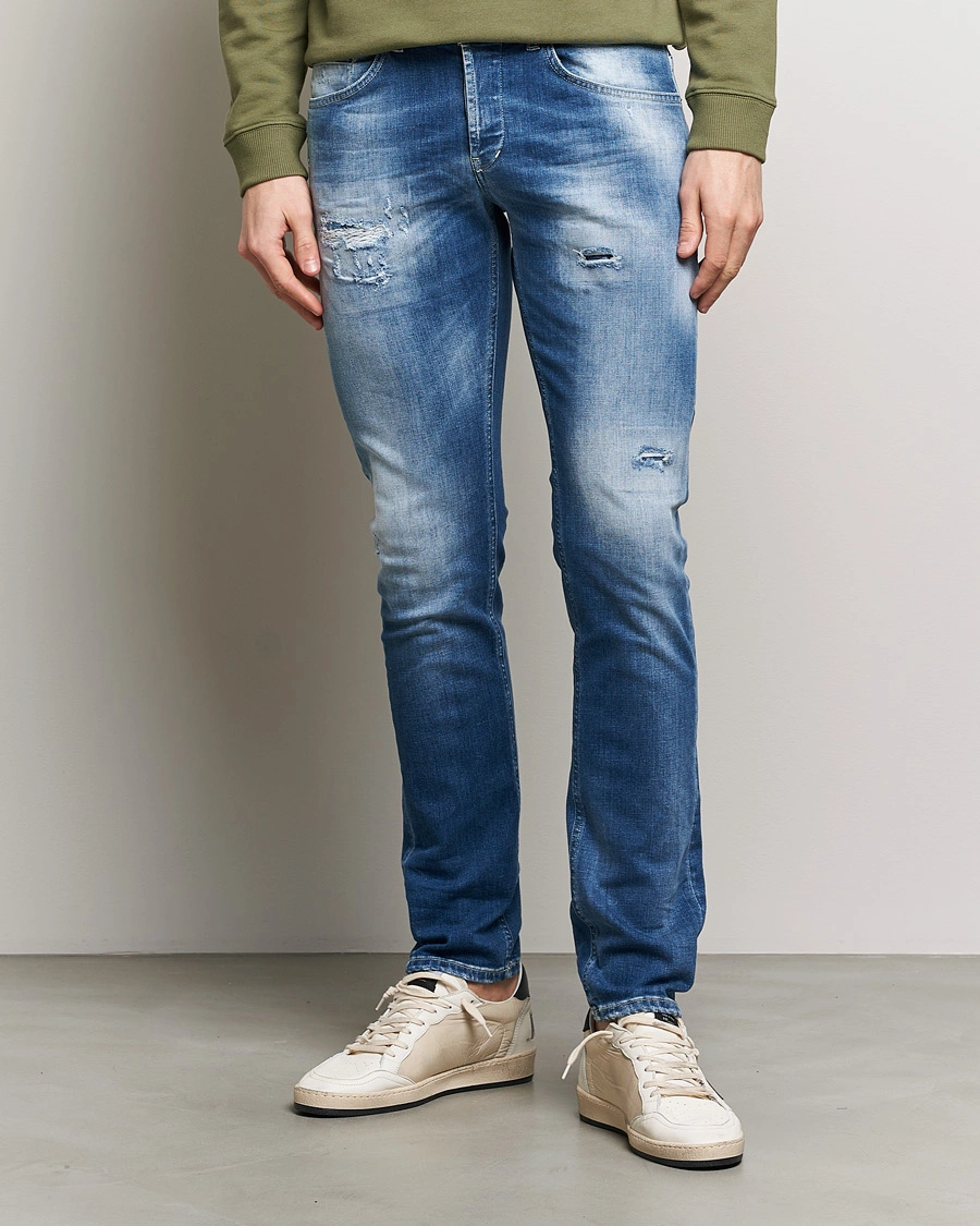 Men | Jeans | Dondup | George Distressed Jeans Medium Blue