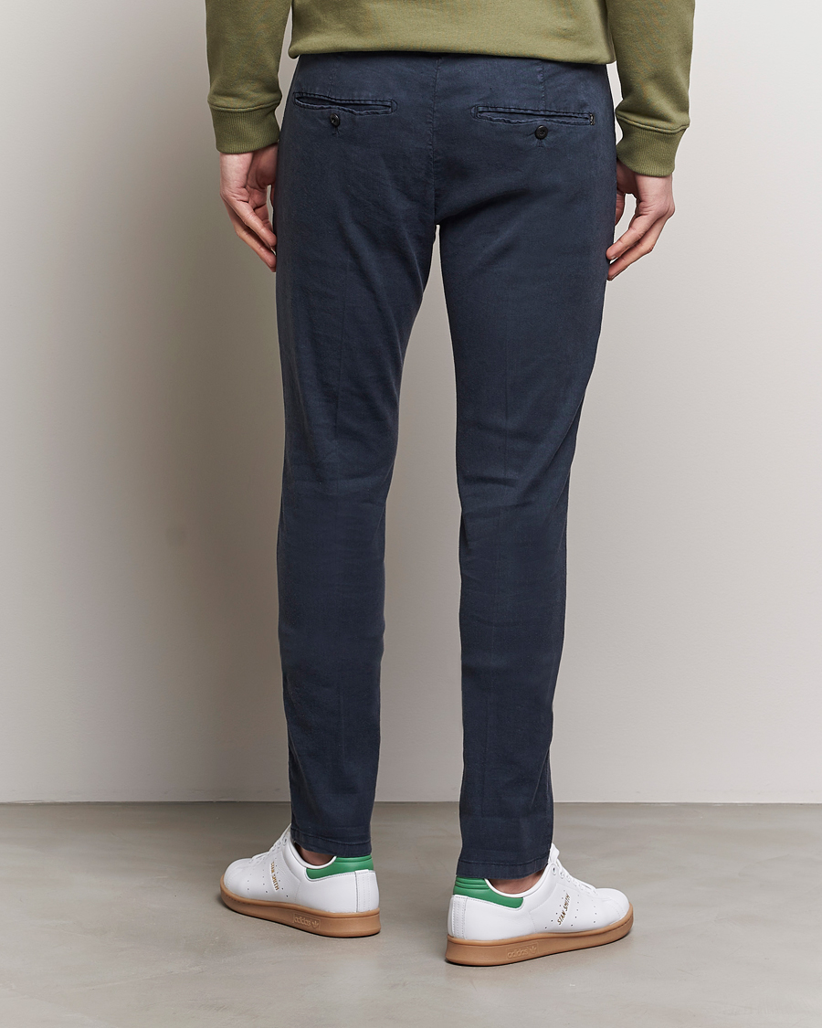 Herren | Hosen | Dondup | Gaubert Linen Stretch Chinos Navy