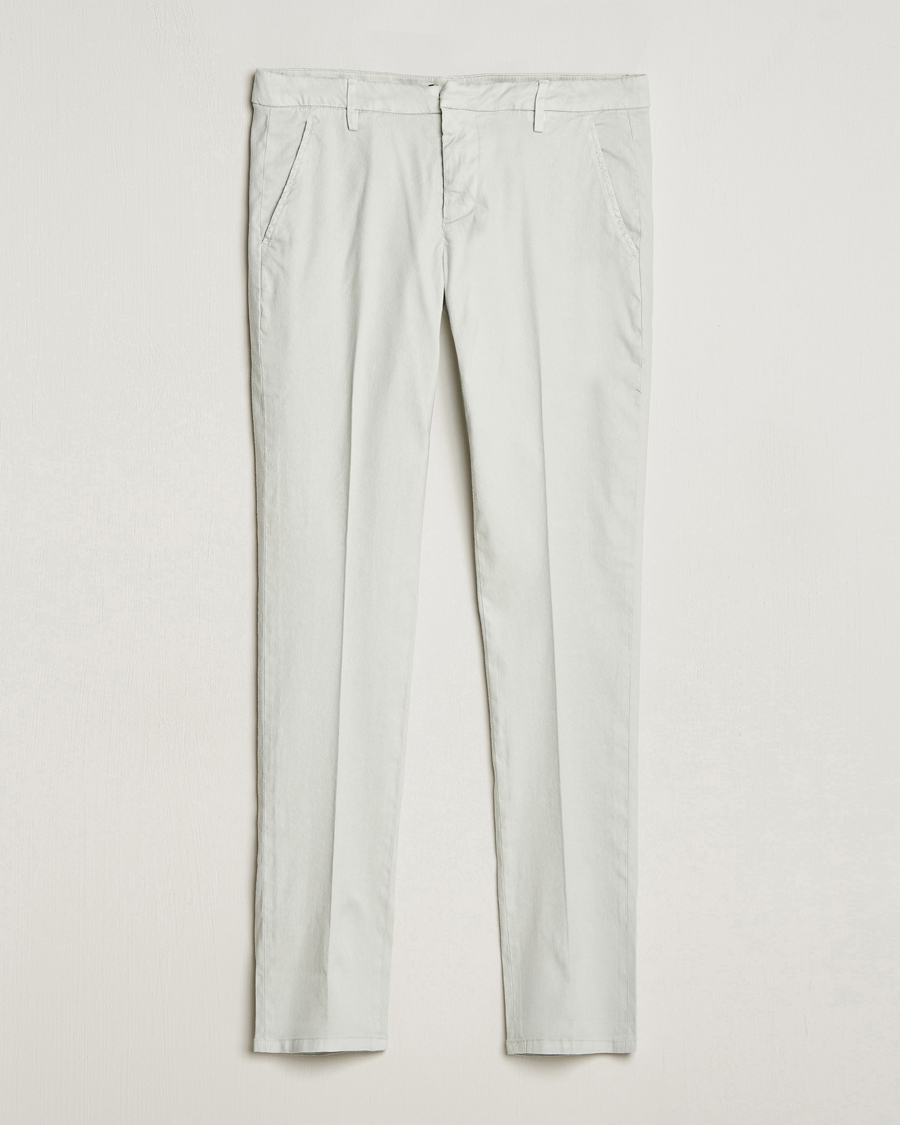 Herren | Hosen | Dondup | Gaubert Linen Stretch Chinos Light Grey