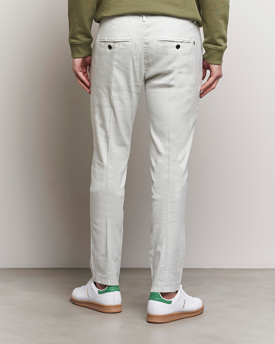 Herren | Hosen | Dondup | Gaubert Linen Stretch Chinos Light Grey