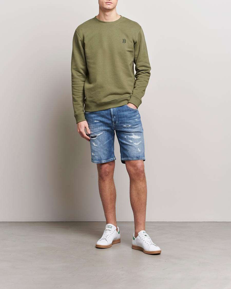 Herren | Shorts | Dondup | Derek Destroyed Denim Shorts Medium Blue