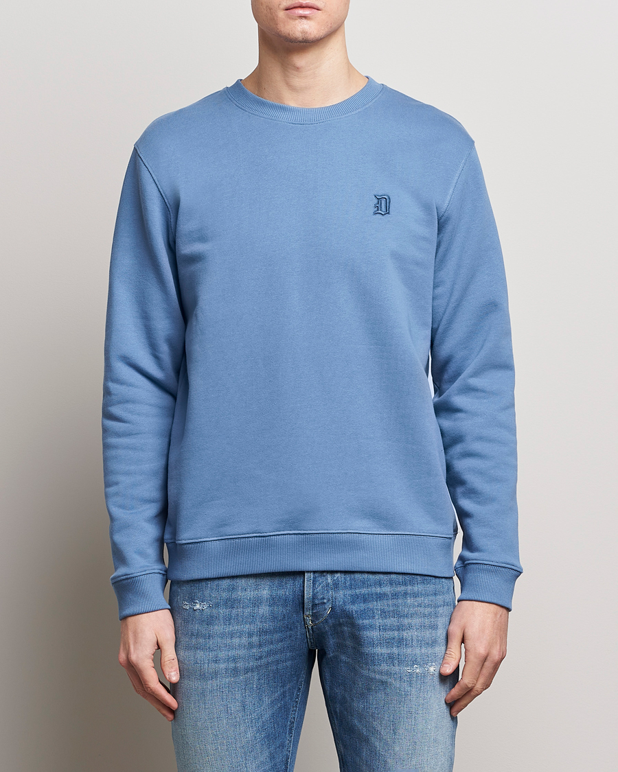 Herren | Treue-Rabatt für Stammkunden | Dondup | Loco Crew Neck Sweatshirt Washed Blue