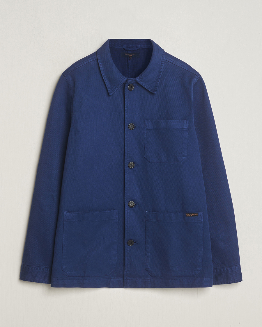 Herren | Hemden | Nudie Jeans | Barney Worker Overshirt Mid Blue