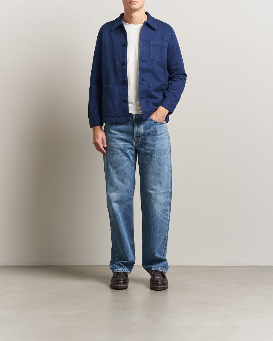 Herren | Hemden | Nudie Jeans | Barney Worker Overshirt Mid Blue