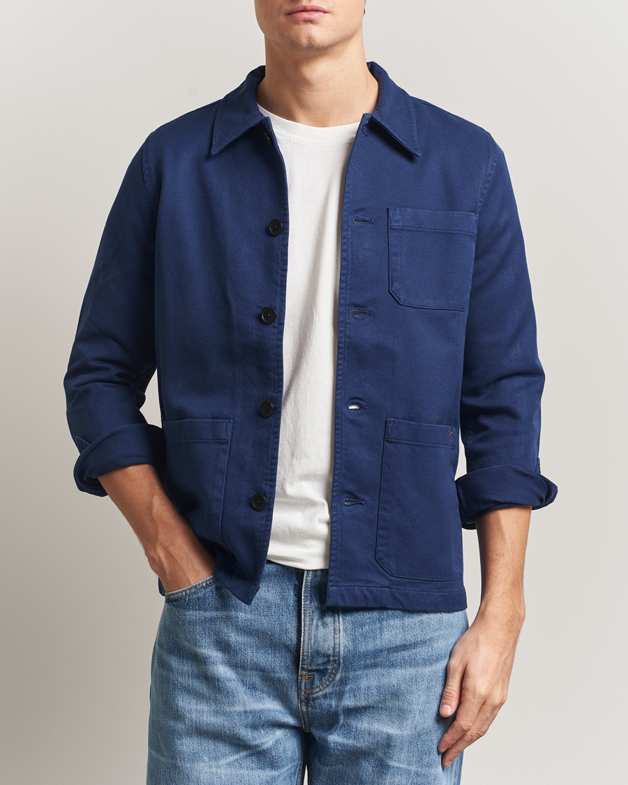 Herren | Hemden | Nudie Jeans | Barney Worker Overshirt Mid Blue