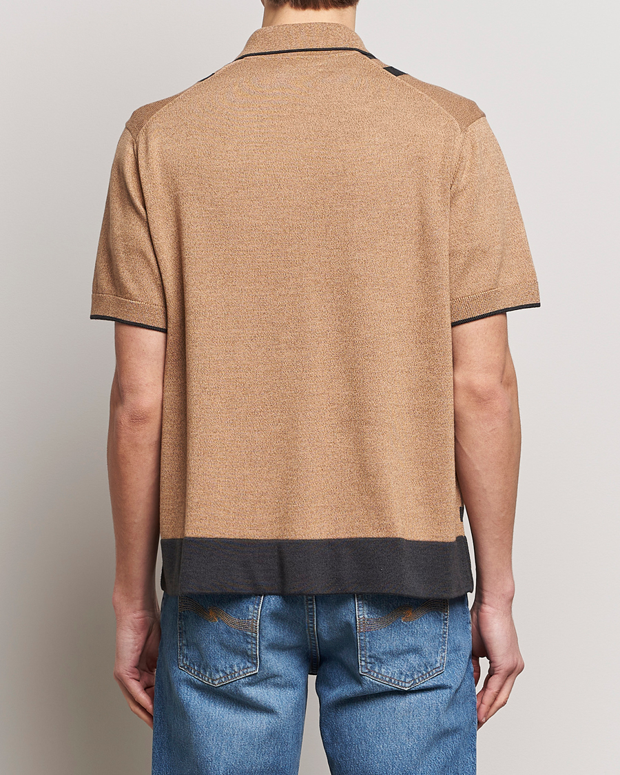 Herren | Hemden | Nudie Jeans | Fabbe Knitted Polo Shirt Beige