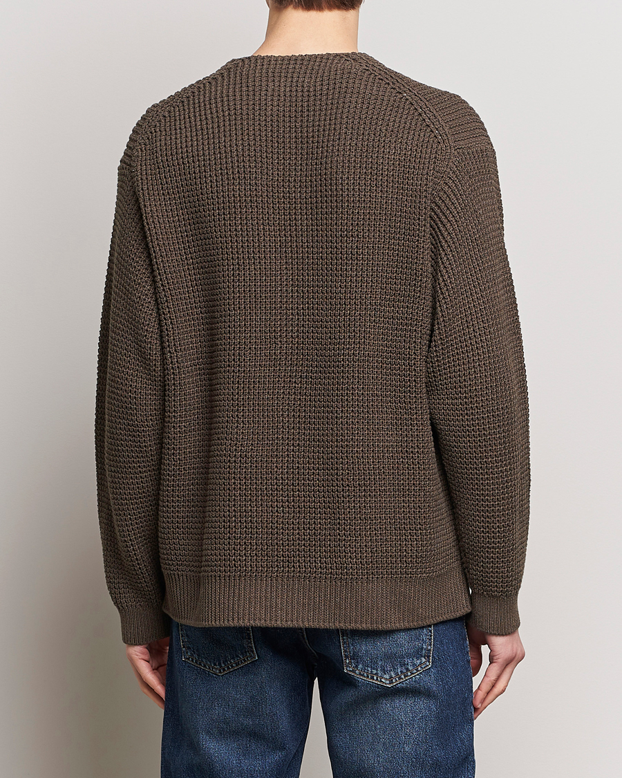 Herren | Pullover | Nudie Jeans | Kent Pineapple Knitted Cardigan Brown Melange