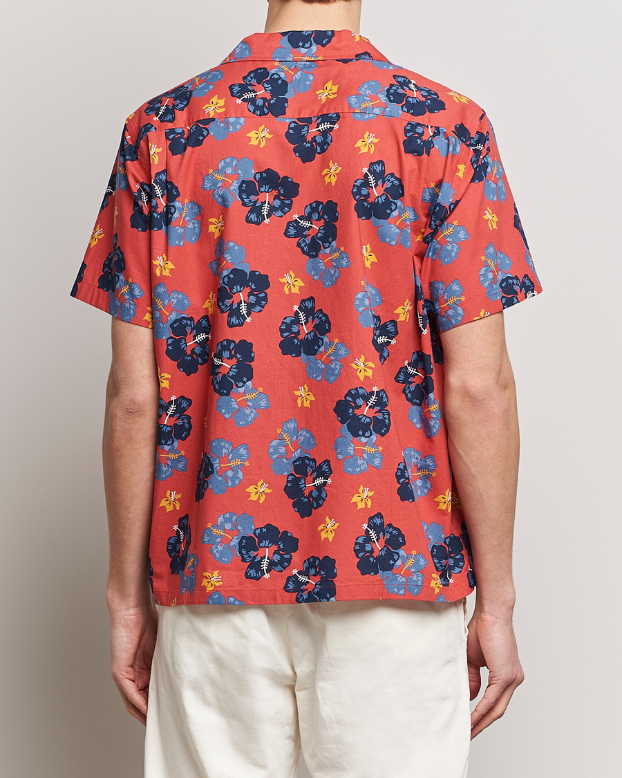 Herren | Hemden | Nudie Jeans | Arthur Printed Flower Short Sleeve Shirt Red