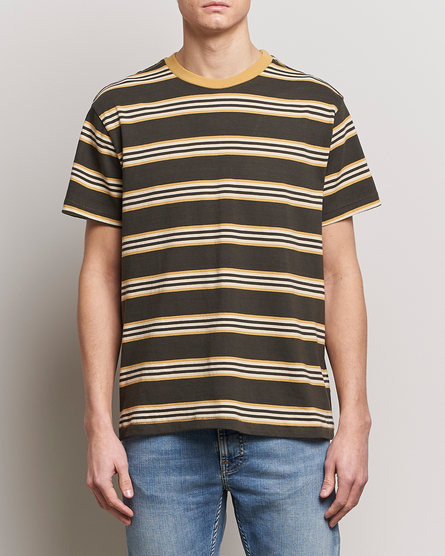 Herren | Nudie Jeans | Nudie Jeans | Leif Striped Crew Neck T-Shirt Multi