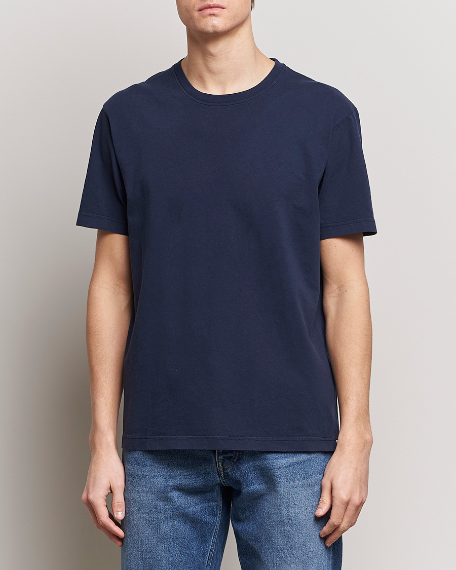 Men | Nudie Jeans | Nudie Jeans | Uno Everyday Crew Neck T-Shirt Blue