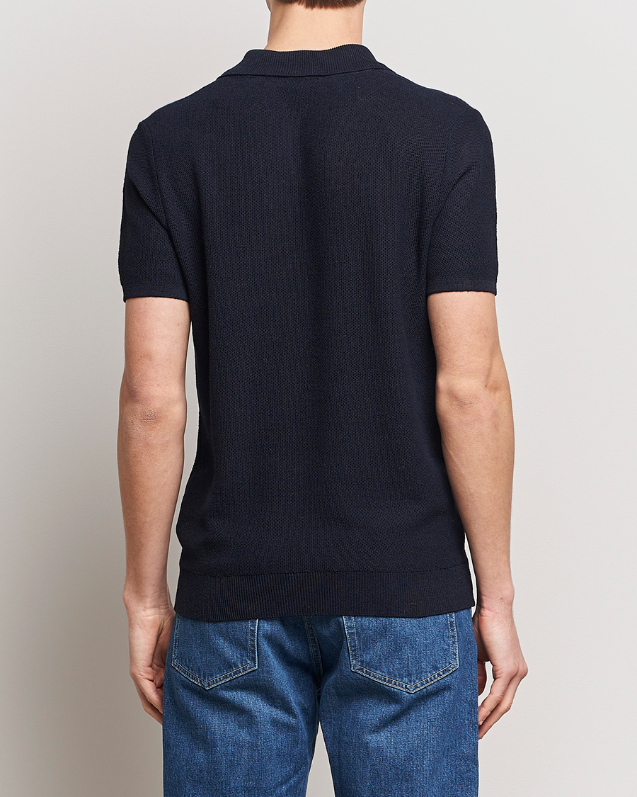 Herren | Poloshirts | A.P.C. | Jay Viscose/Linen Polo Dark Navy