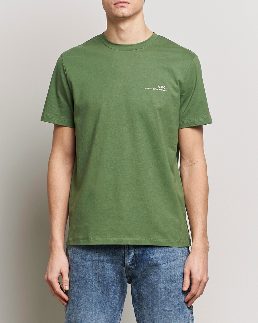 Herren | T-Shirts | A.P.C. | Item T-shirt Gray Green