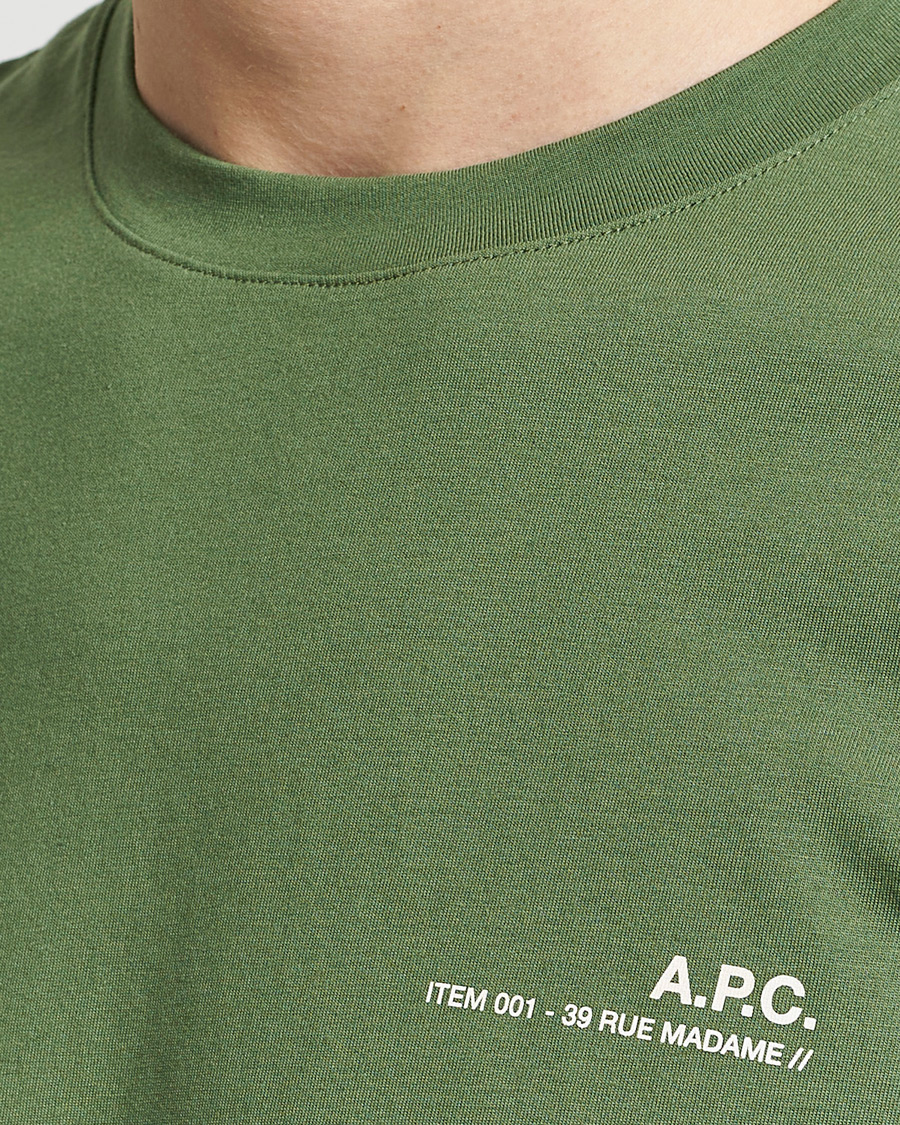 Herren | T-Shirts | A.P.C. | Item T-shirt Gray Green