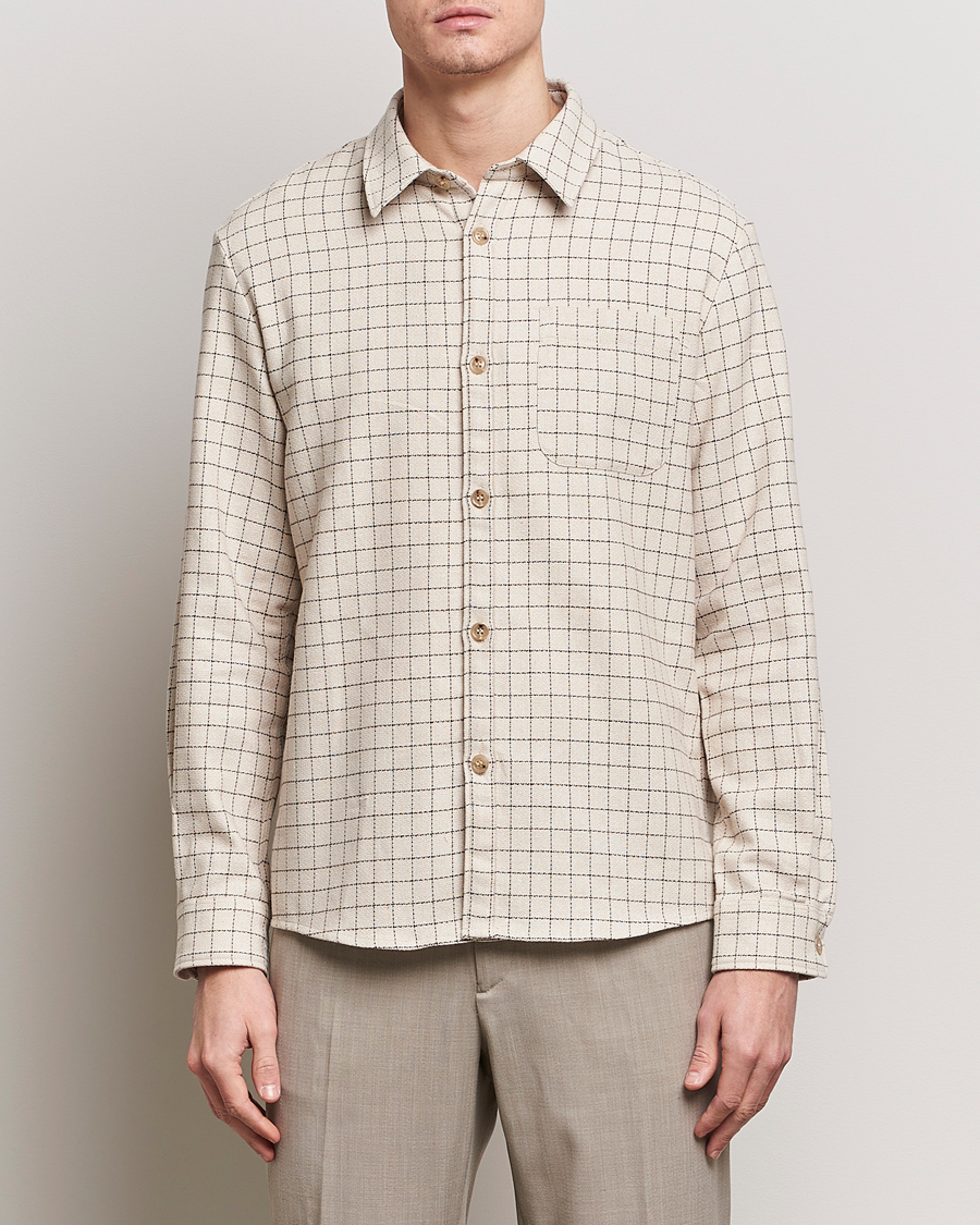 Herren |  | A.P.C. | Trek Checked Overshirt Ecru