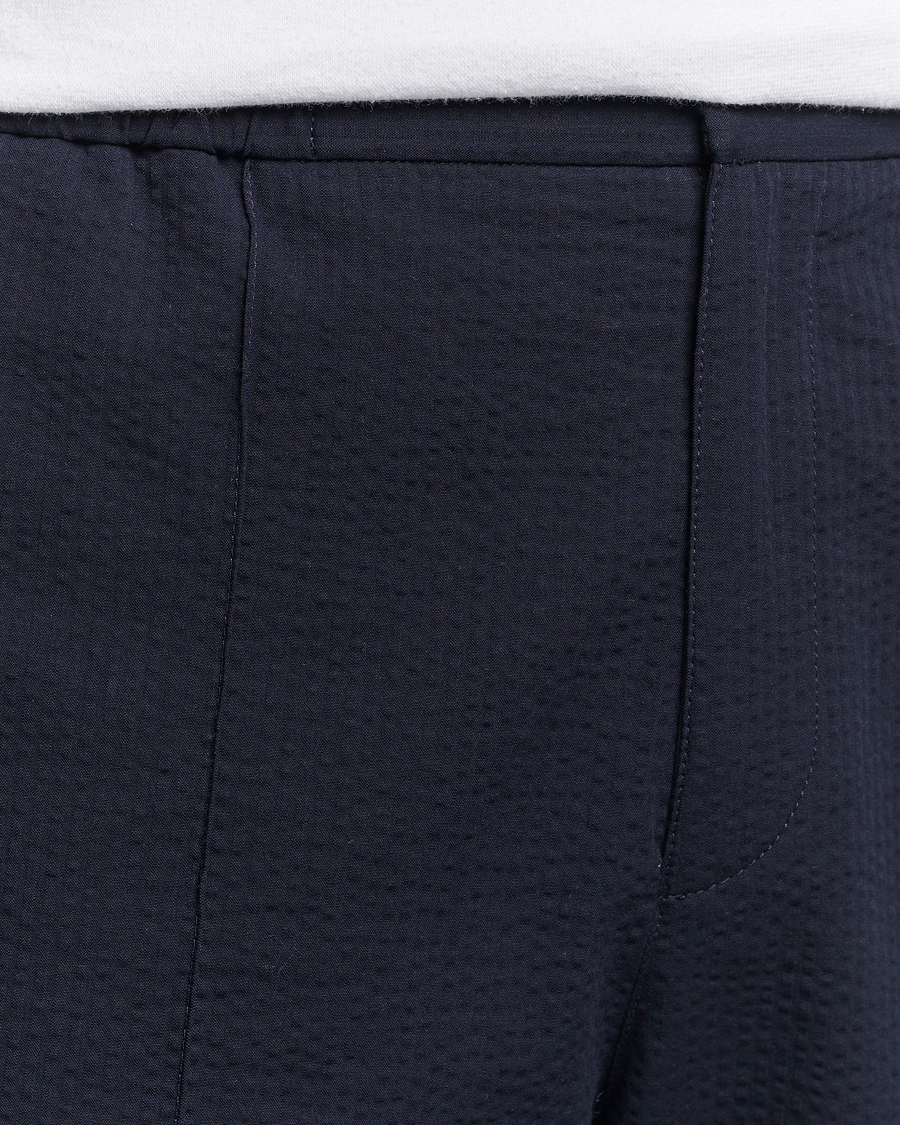 Herren | Hosen | A.P.C. | Joaquin Seersucker Drawstring Trousers Dark Navy