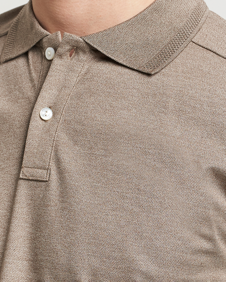 Herren | Poloshirts | Eton | Pique Polo Shirt Beige