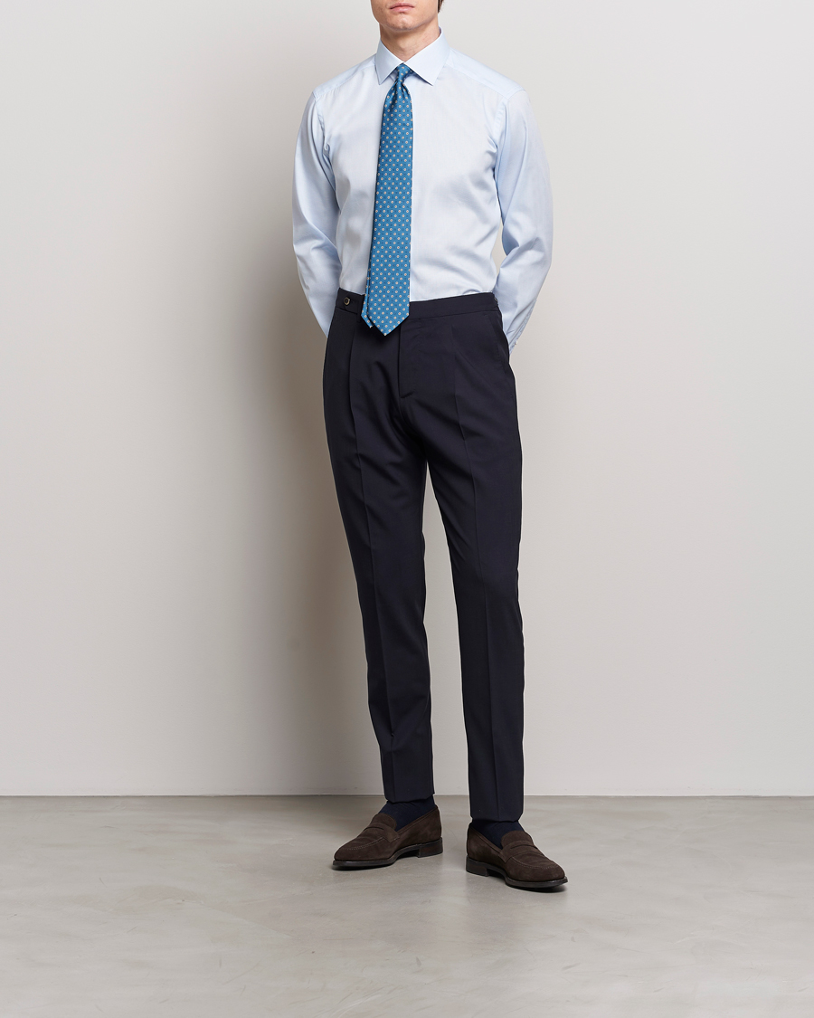 Herren | Businesshemden | Eton | Slim Fit Twill Shirt Light Blue