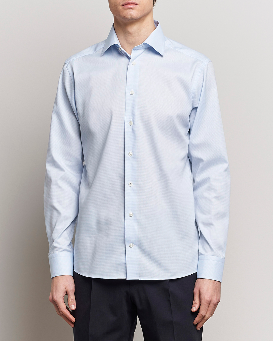 Herren | Businesshemden | Eton | Slim Fit Twill Shirt Light Blue