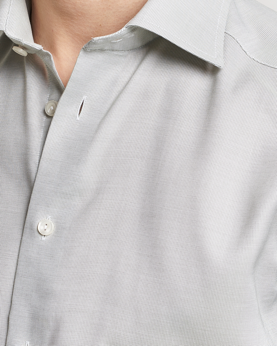 Herren | Hemden | Eton | Slim Fit Twill Shirt Mid Green