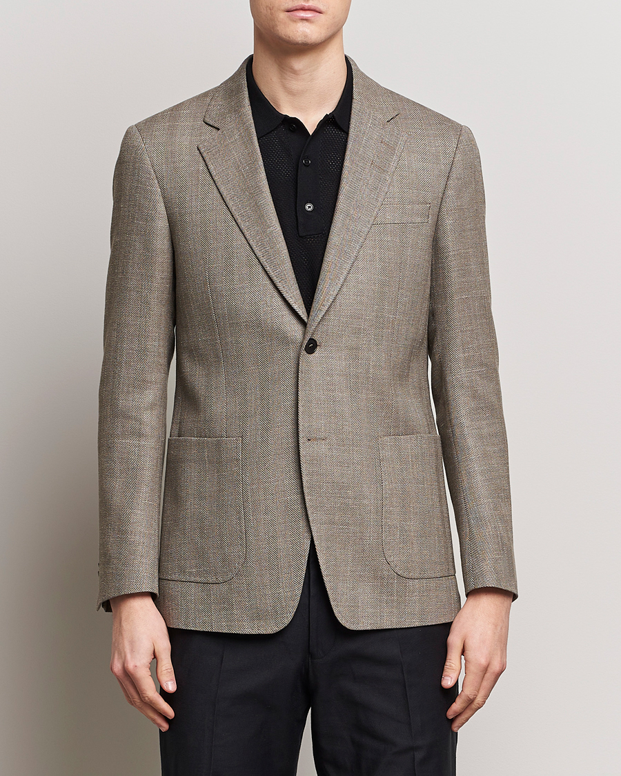 Herren |  | Tiger of Sweden | Justin Herringbone Blazer Putty Beige