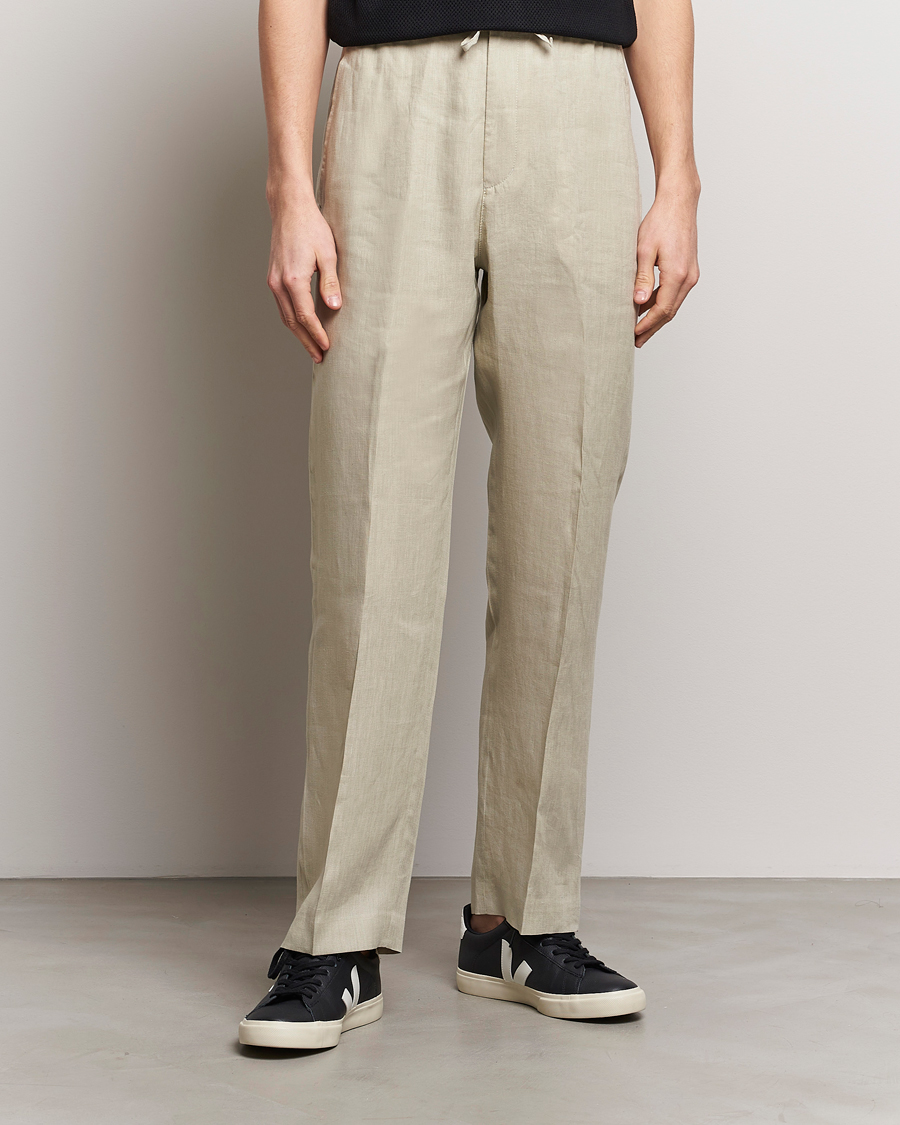 Herren |  | Tiger of Sweden | Iscove Linen Drawstring Trousers Dawn Misty