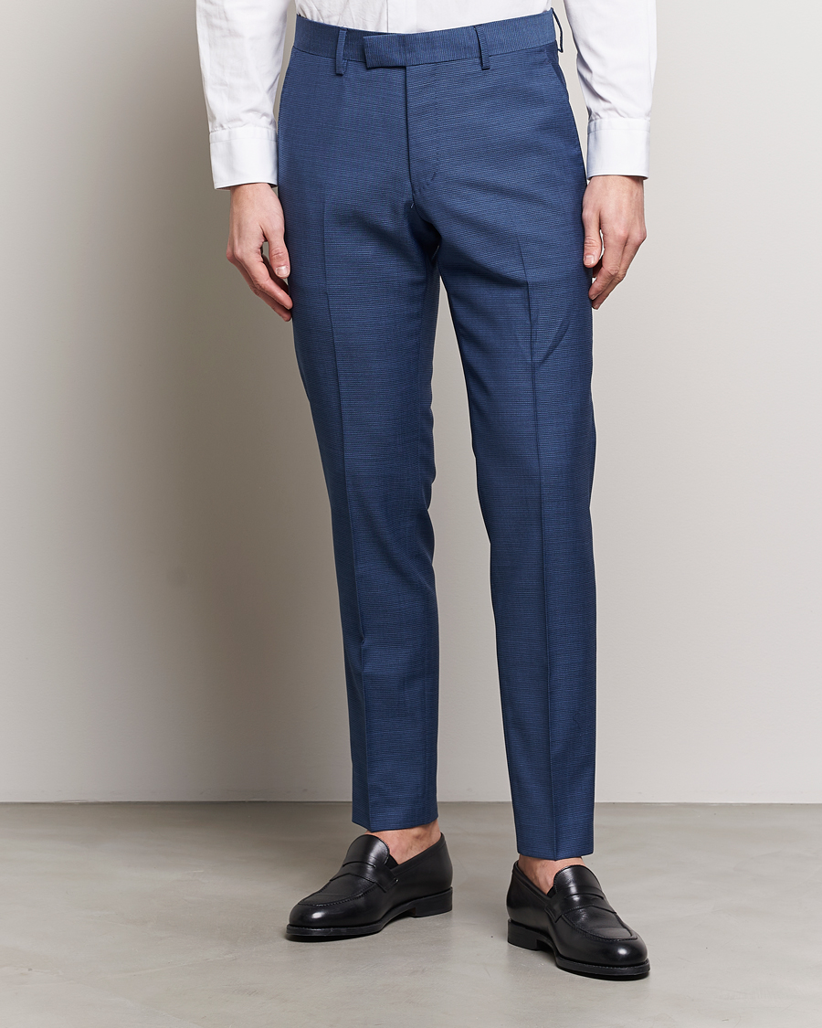 Men | Suit Trousers | Tiger of Sweden | Tenuta Wool Trousers Smokey Blue