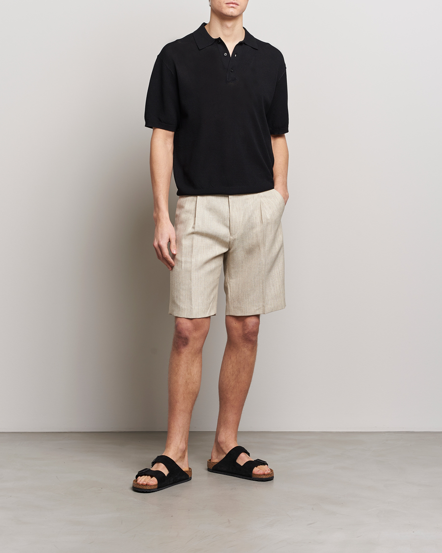 Herren | Shorts | Tiger of Sweden | Tulley Wool/Linen Canvas Shorts Natural White