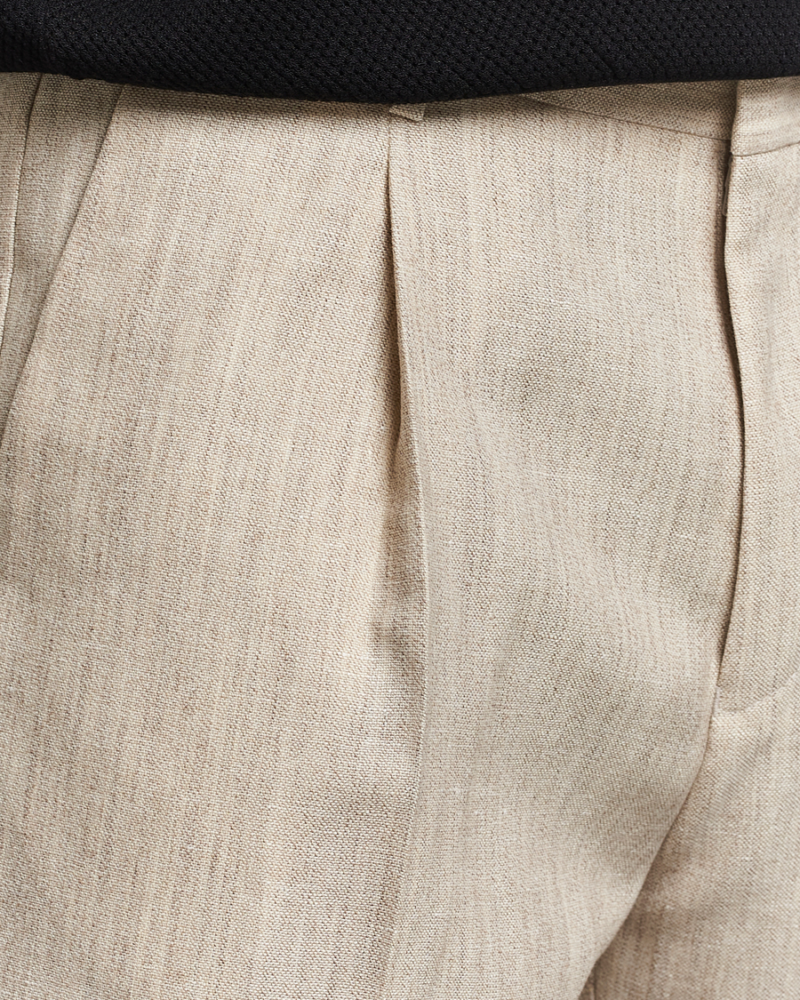 Herren | Shorts | Tiger of Sweden | Tulley Wool/Linen Canvas Shorts Natural White