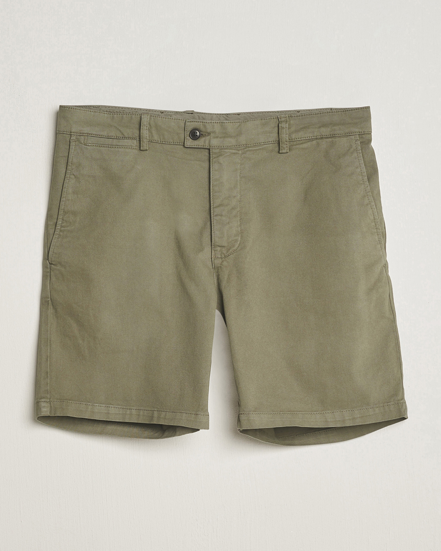 Herren | Shorts | Tiger of Sweden | Caid Cotton Chino Shorts Dusty Green