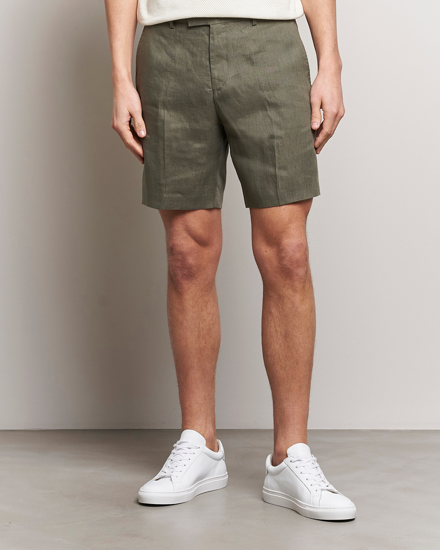 Men |  | Tiger of Sweden | Thiago Linen Shorts Thyme
