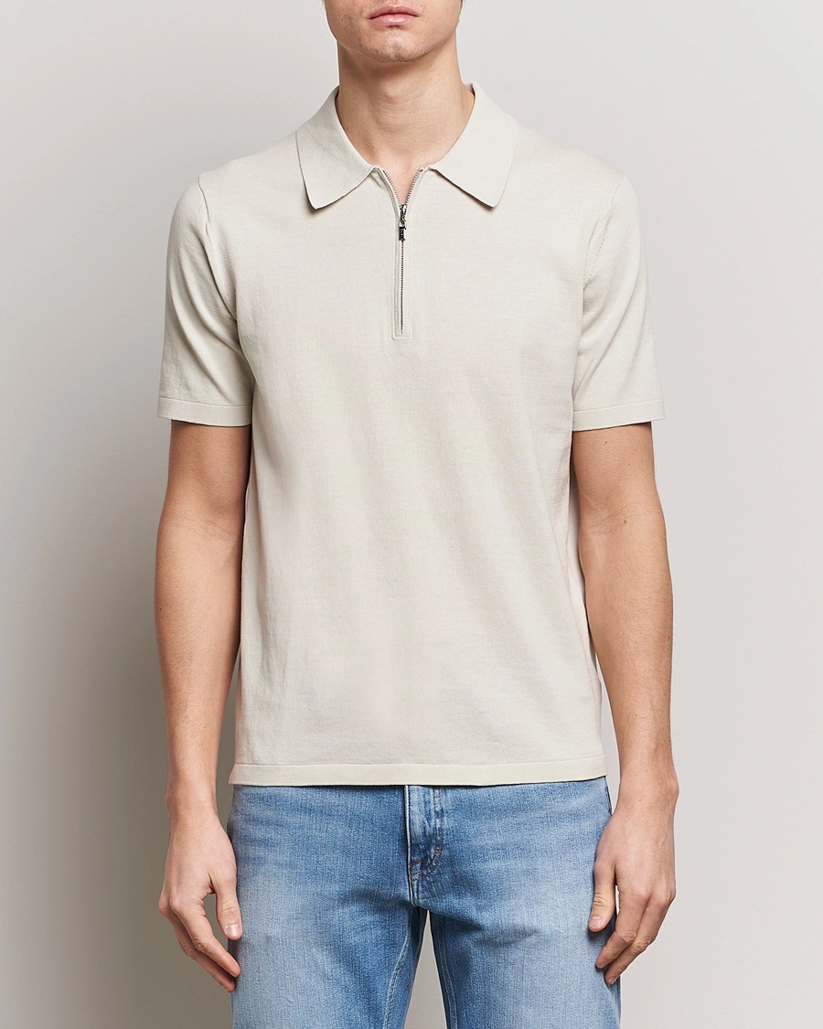 Herr |  | Tiger of Sweden | Orbit Knitted Cotton Polo Off White
