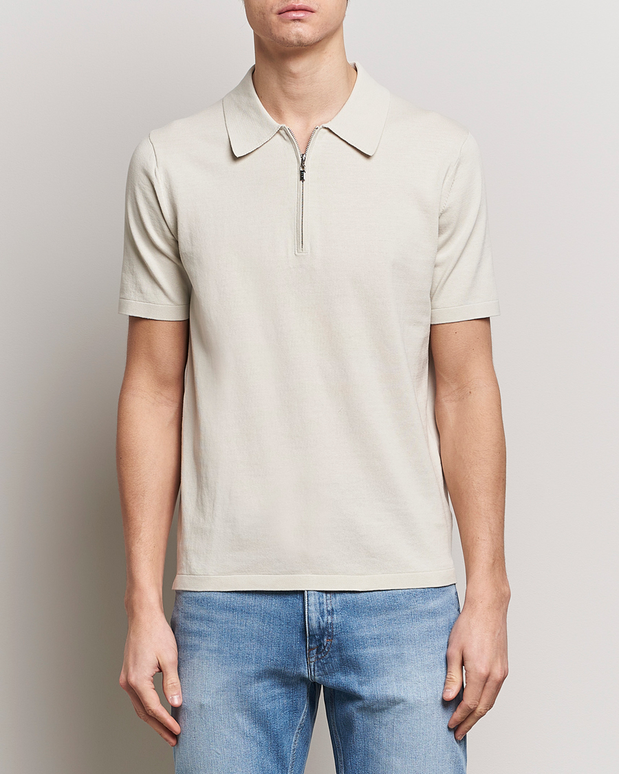 Herren |  | Tiger of Sweden | Orbit Knitted Cotton Polo Off White