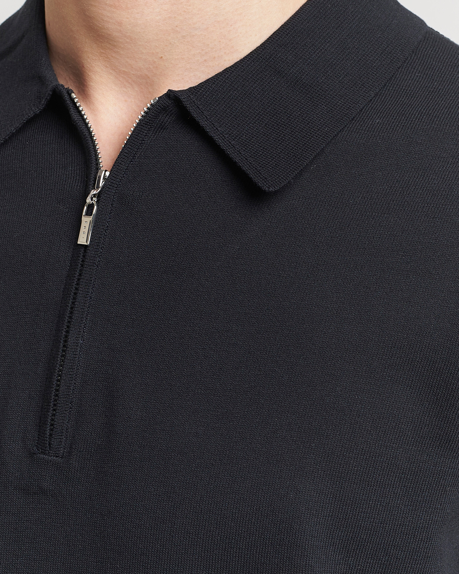 Herren | Poloshirts | Tiger of Sweden | Orbit Knitted Cotton Polo Dark Sailing