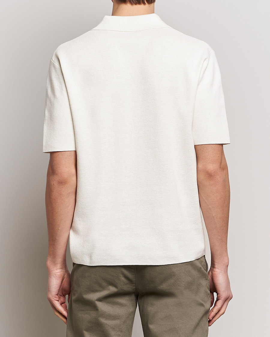 Herren | Poloshirts | Tiger of Sweden | Maelon Linen/Cotton Knitted Polo Summer Snow