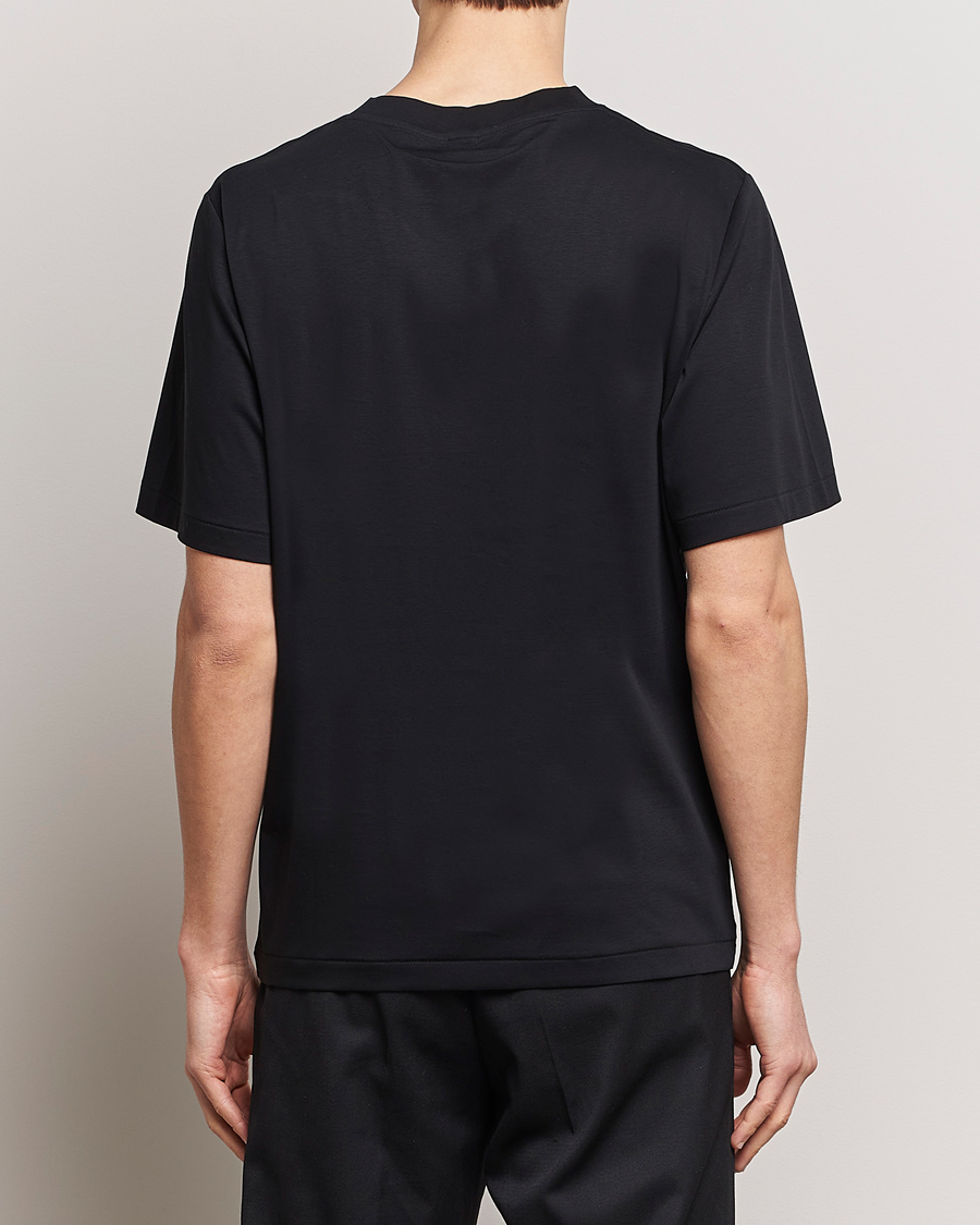 Herren | T-Shirts | Tiger of Sweden | Mercerized Cotton Crew Neck T-Shirt Black