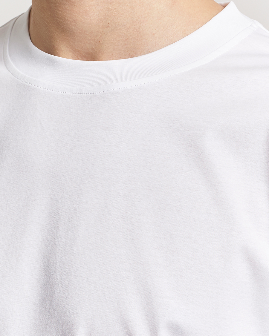 Herren | T-Shirts | Tiger of Sweden | Mercerized Cotton Crew Neck T-Shirt Pure White
