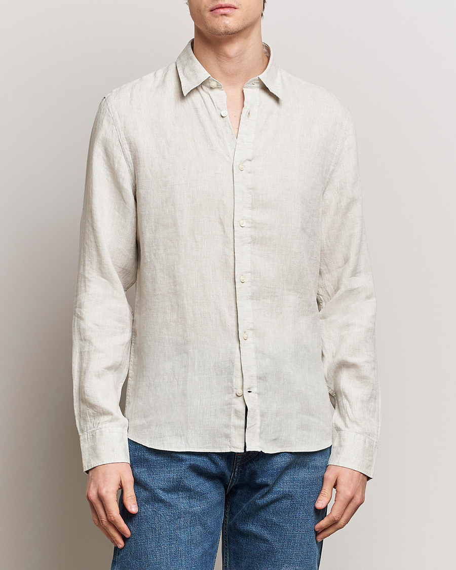 Herren | Business Casual | Tiger of Sweden | Spenser Linen Shirt Pale Clay