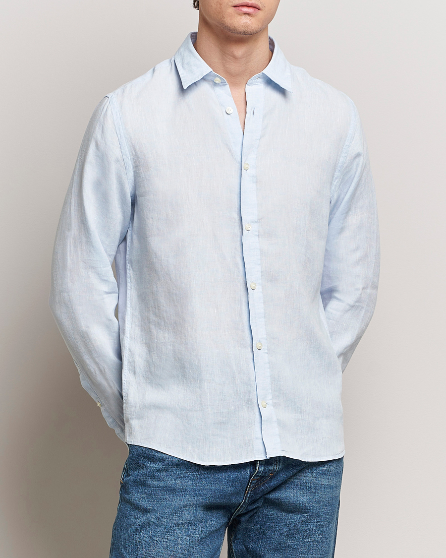 Herren |  | Tiger of Sweden | Spenser Linen Shirt Light Blue