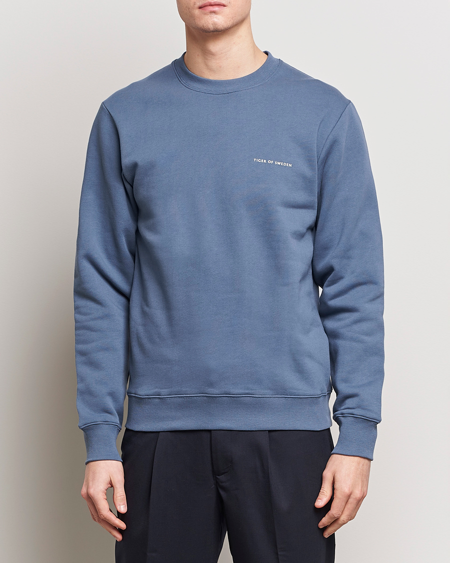 Herren | Pullover | Tiger of Sweden | Emerson Crew Neck Sweatshirt Thunder Blue