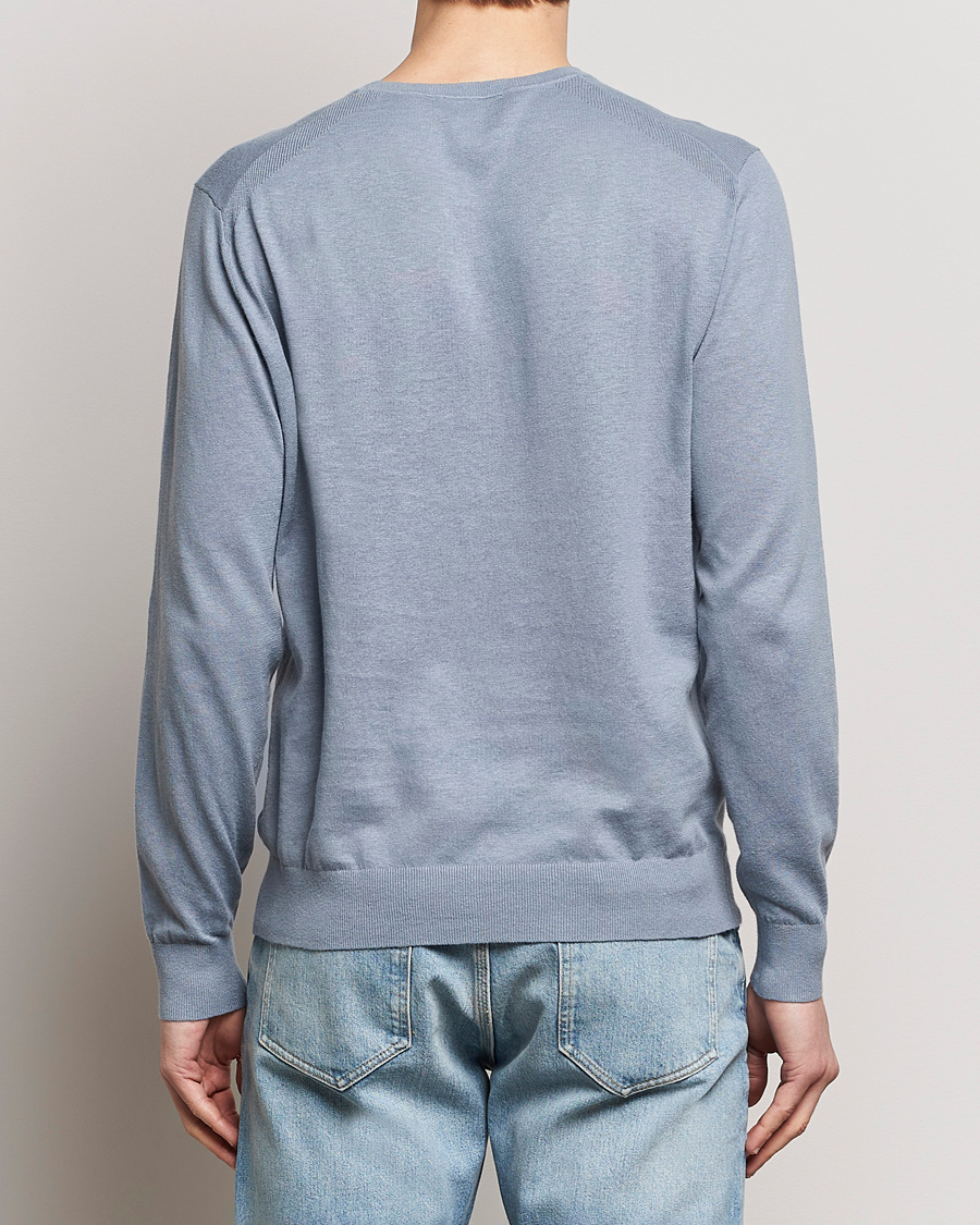 Herren | Pullover | Tiger of Sweden | Michas Cotton/Linen Knitted Sweater Polar Blue