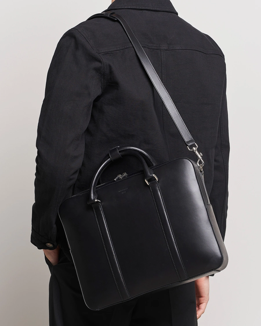 Herren | Business & Beyond | Tiger of Sweden | Brevis Smooth Leather Briefcase Black