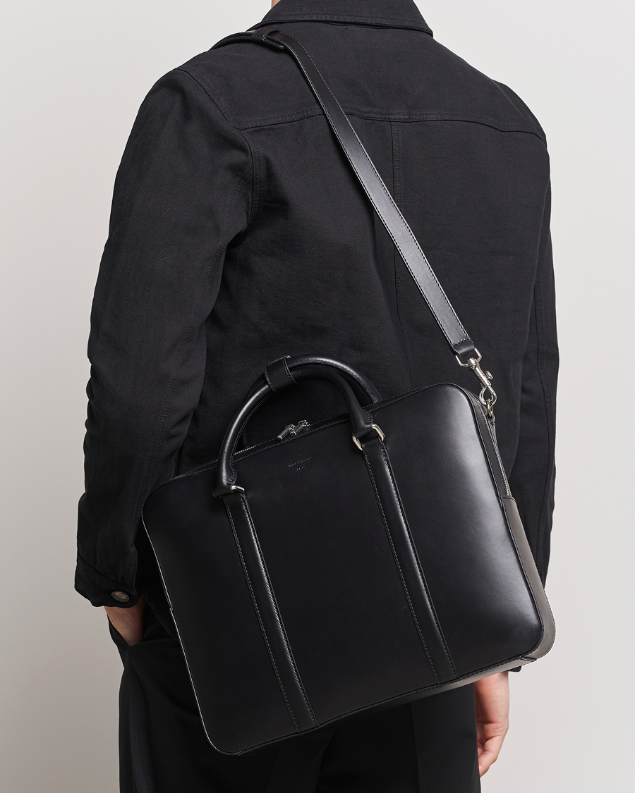 Herren | Kategorie | Tiger of Sweden | Brevis Smooth Leather Briefcase Black