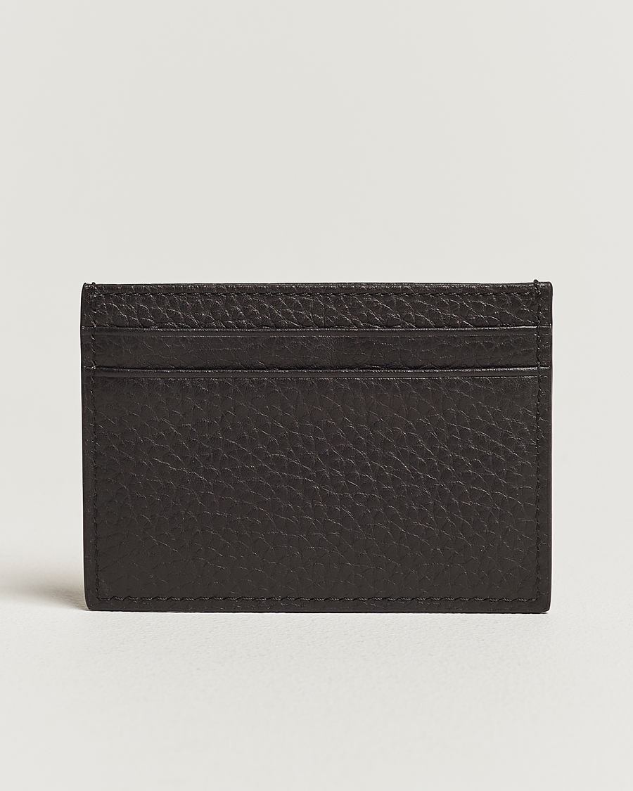 Herr | Accessoarer | Tiger of Sweden | Wharf Grained Leather Card Holder Dark Brown