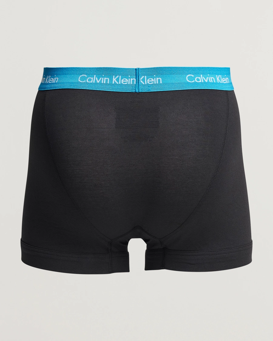Herren | Calvin Klein | Calvin Klein | Cotton Stretch Trunk 3-pack Blue/Dust Blue/Green
