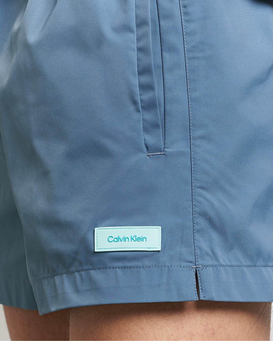 Herren | Badehosen | Calvin Klein | Logo Drawstring Swimshorts Muted Cerulean